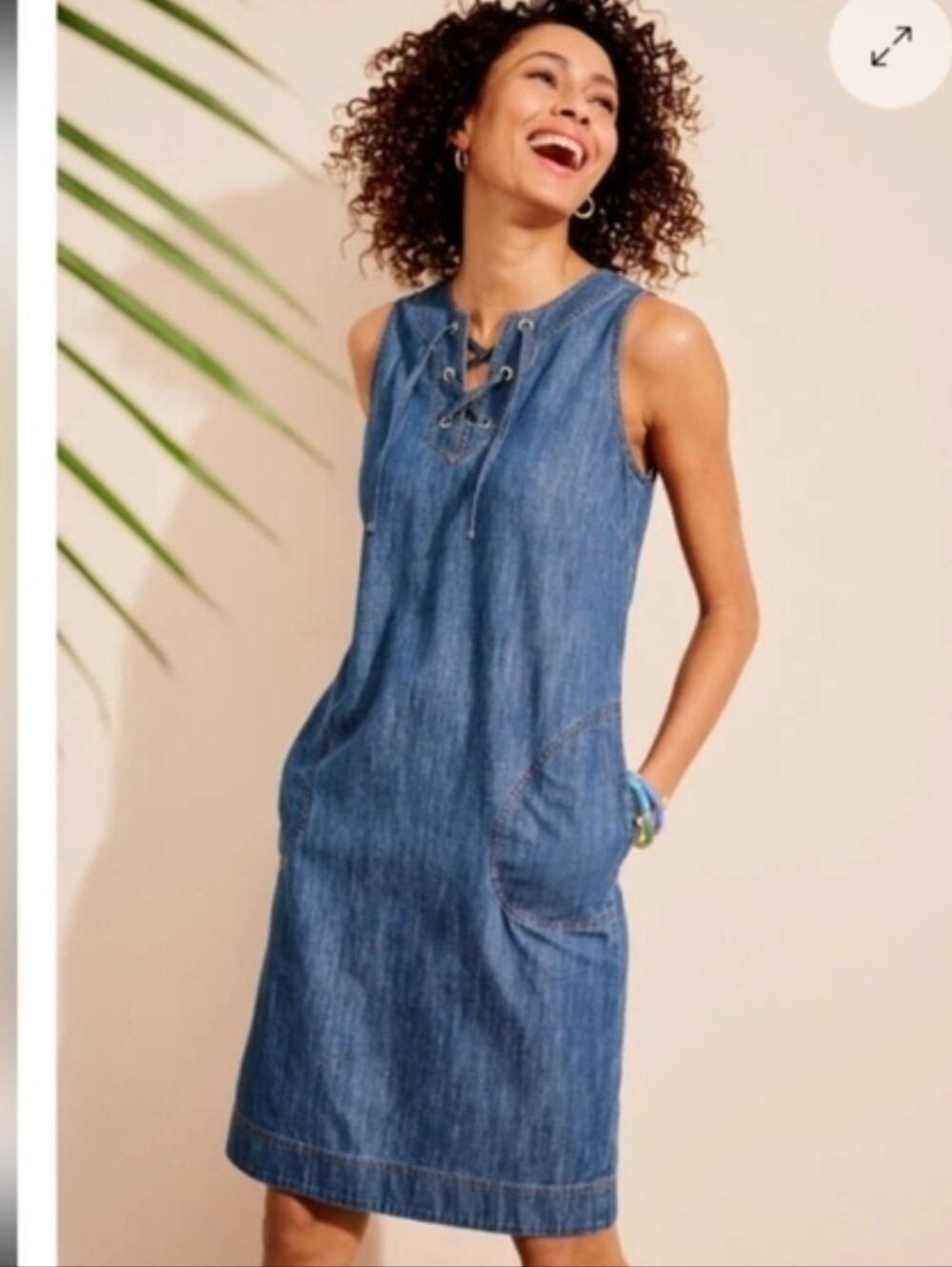 NEW Talbots Denim Sleeveless Dress 10